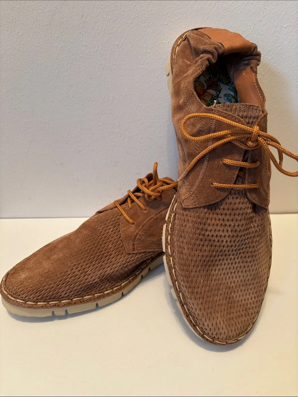 Watson & Parker Dapper Men's Casual Brown Suede Lace-Up Shoes 11 45